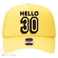 Hello 30 Funny 30th Birthday Hat thumb 0