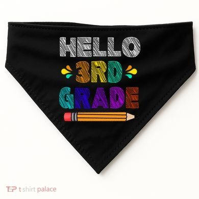 Hello 3rd Grade USA-Made Doggie Bandana