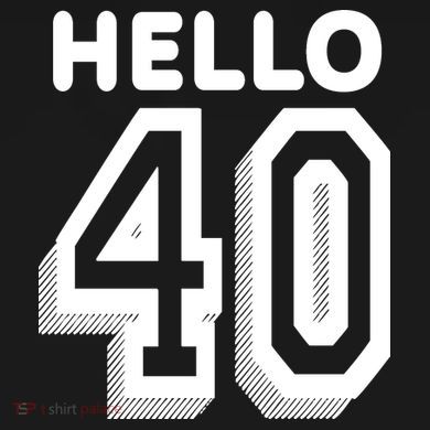 Hello 40 Funny 40th Birthday USA-Made Doggie Bandana