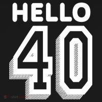 Hello 40 Funny 40th Birthday USA-Made Doggie Bandana thumb 2