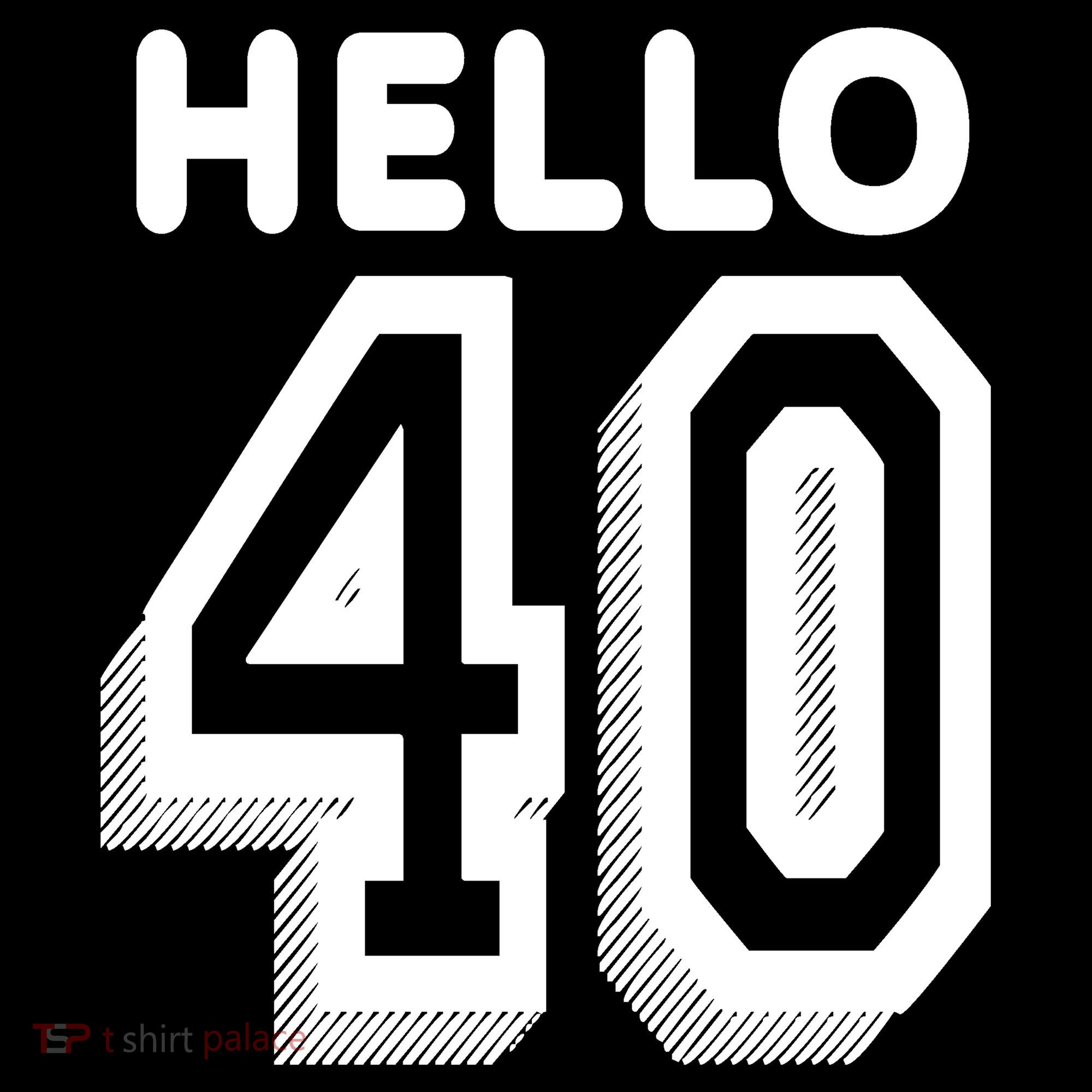 Hello 40 Funny 40th Birthday Mousepad
