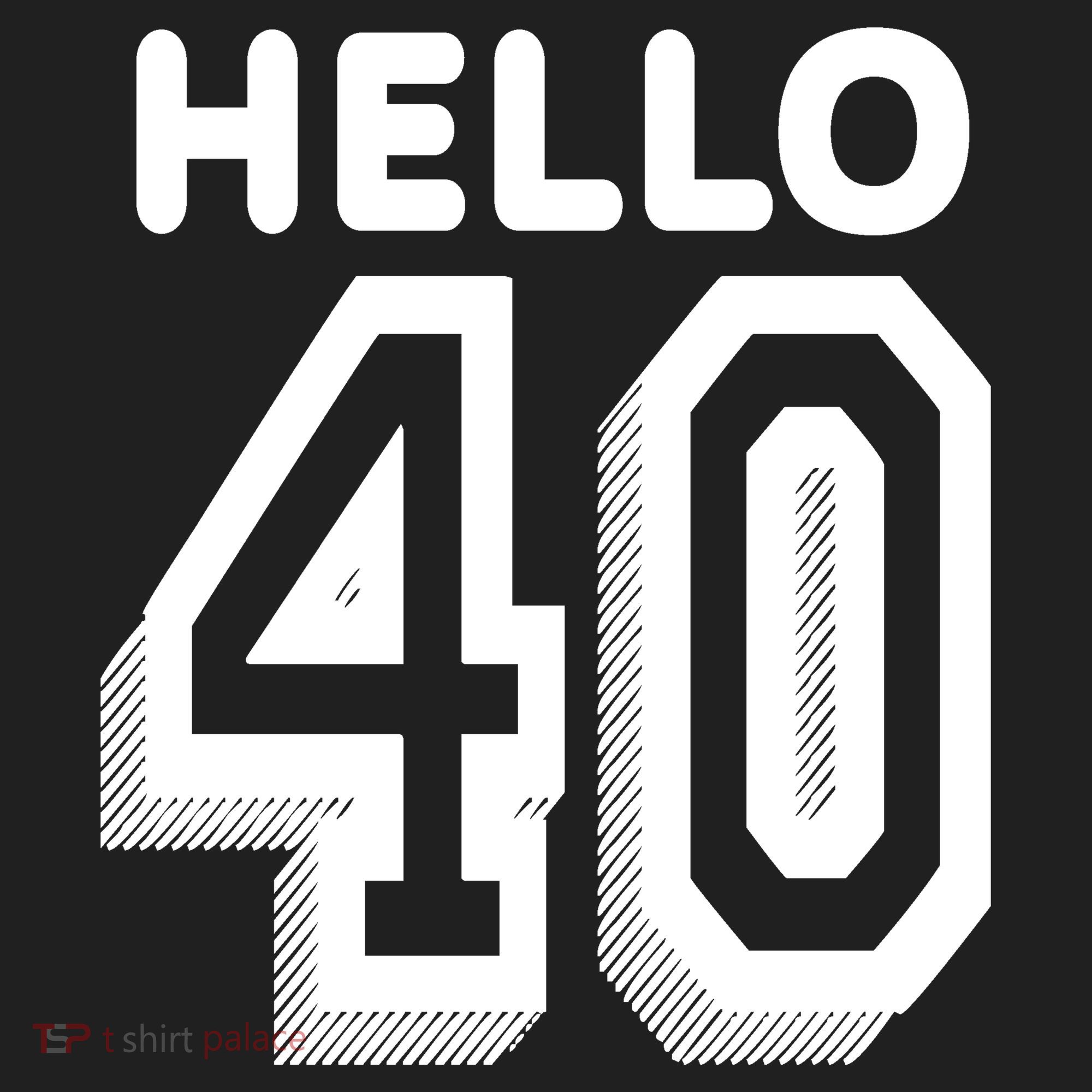 Hello 40 Funny 40th Birthday Golf Towel