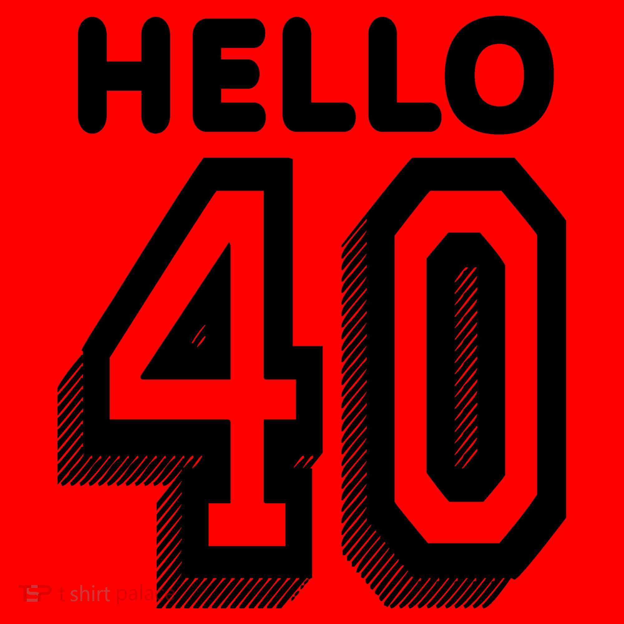 Hello 40 Funny 40th Birthday Santa Hat
