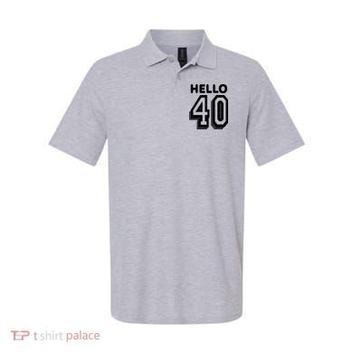Hello 40 Funny 40th Birthday Polo
