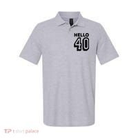 Hello 40 Funny 40th Birthday Polo thumb 0