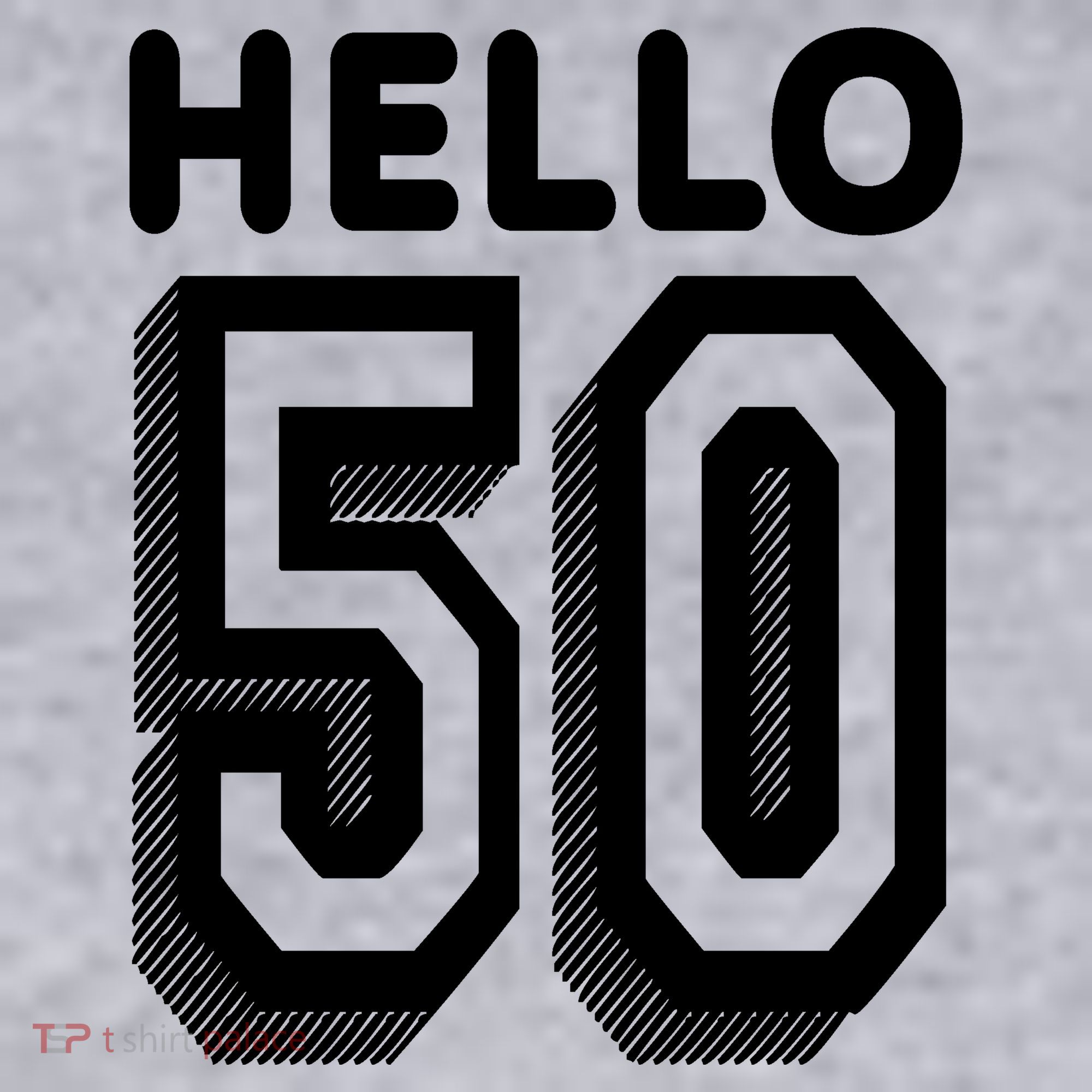 Hello 50 Funny 50th Birthday Women's Racerback Cropped Tank