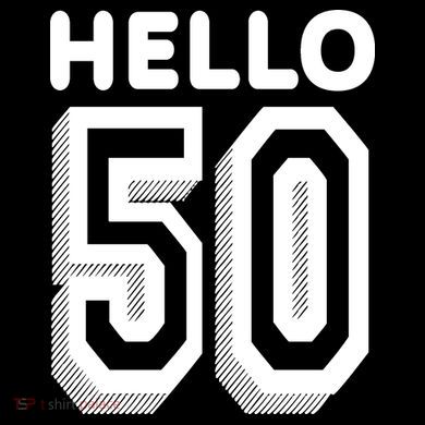 Hello 50 Funny 50th Birthday Stripe Pom Pom Beanie