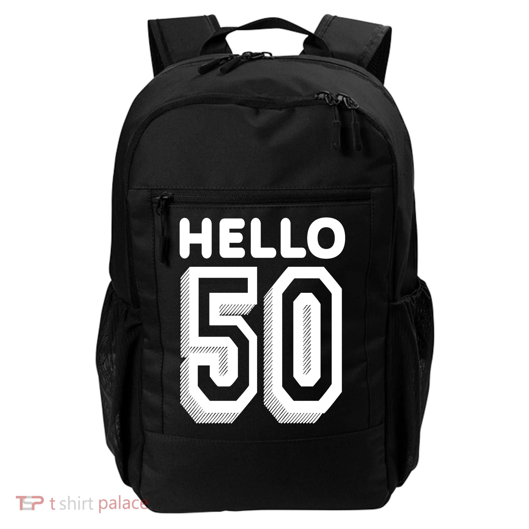 Hello 50 Funny 50th Birthday Backpack