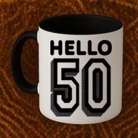 Hello 50 Funny 50th Birthday Coffee Mug thumb 2