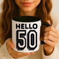 Hello 50 Funny 50th Birthday Coffee Mug thumb 3