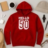 Hello 50 Funny 50th Birthday Hoodie thumb 3