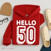 Hello 50 Funny 50th Birthday Hoodie thumb 4