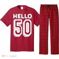 Hello 50 Funny 50th Birthday Pajama Set thumb 0