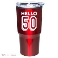 Hello 50 Funny 50th Birthday Tumbler thumb 0