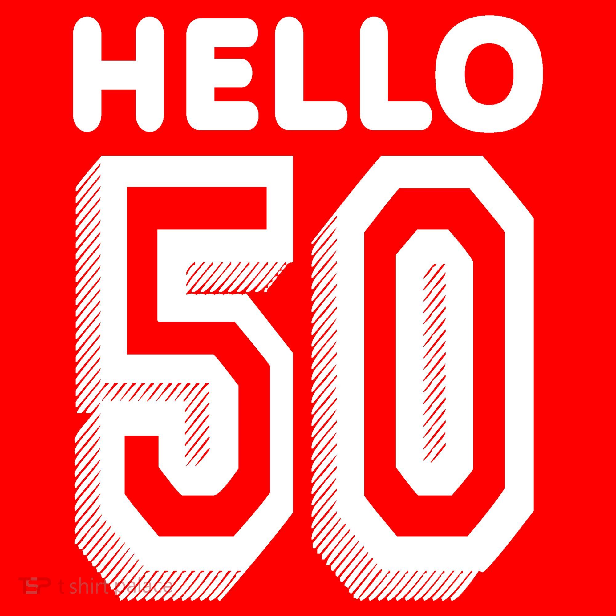 Hello 50 Funny 50th Birthday Ornament