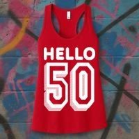 Hello 50 Funny 50th Birthday Women's Tank Top thumb 3