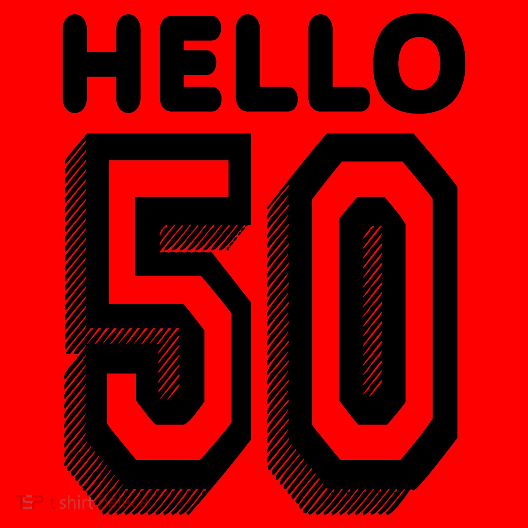 Hello 50 Funny 50th Birthday Santa Hat