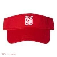 Hello 50 Funny 50th Birthday Visor thumb 0