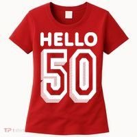 Hello 50 Funny 50th Birthday Women's T-Shirt thumb 0