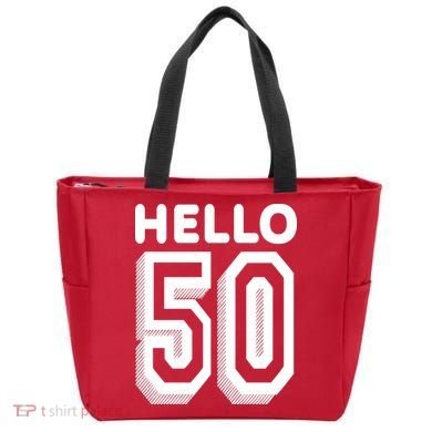 Hello 50 Funny 50th Birthday Tote Bag