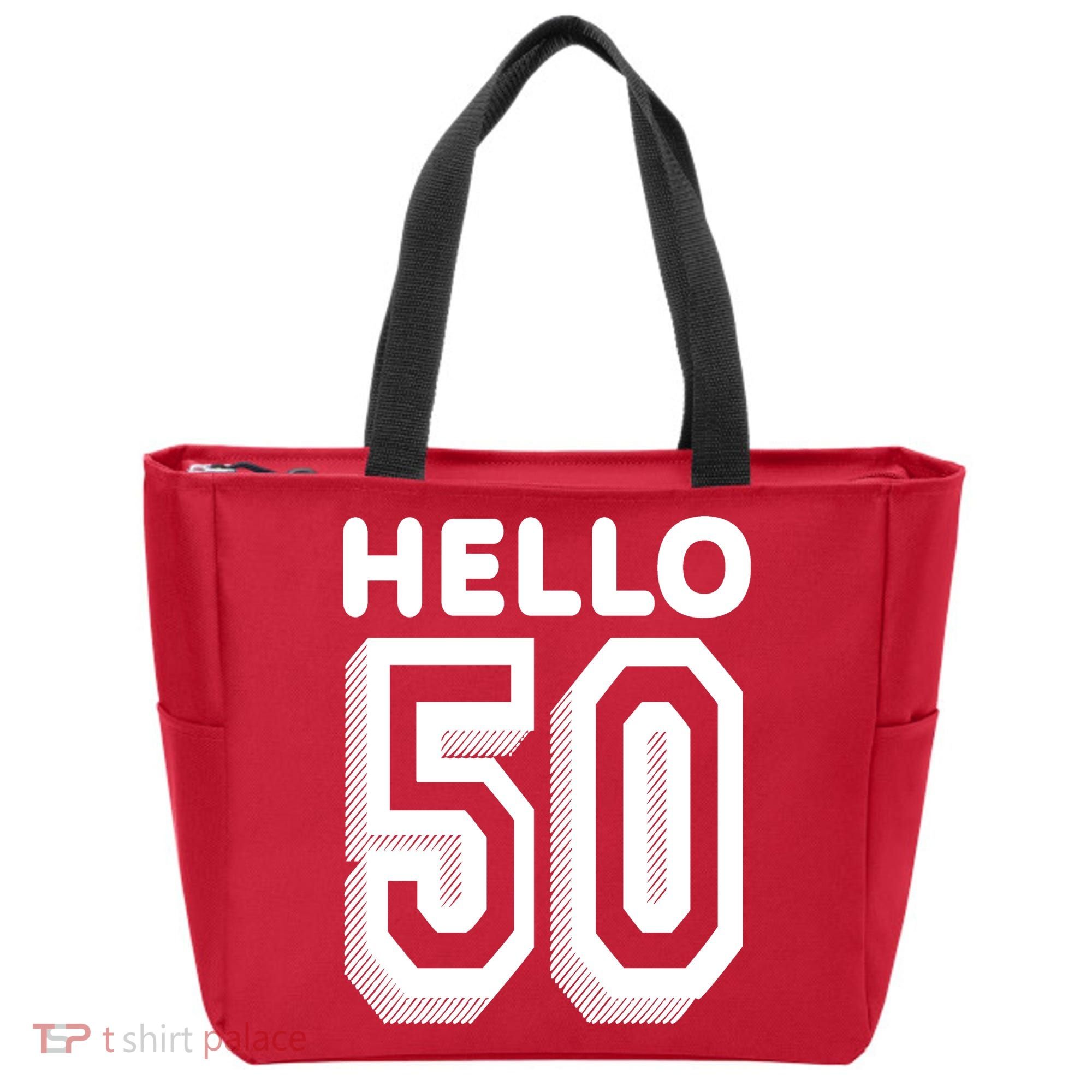Hello 50 Funny 50th Birthday Tote Bag