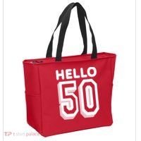 Hello 50 Funny 50th Birthday Tote Bag thumb 2