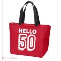 Hello 50 Funny 50th Birthday Tote Bag thumb 3