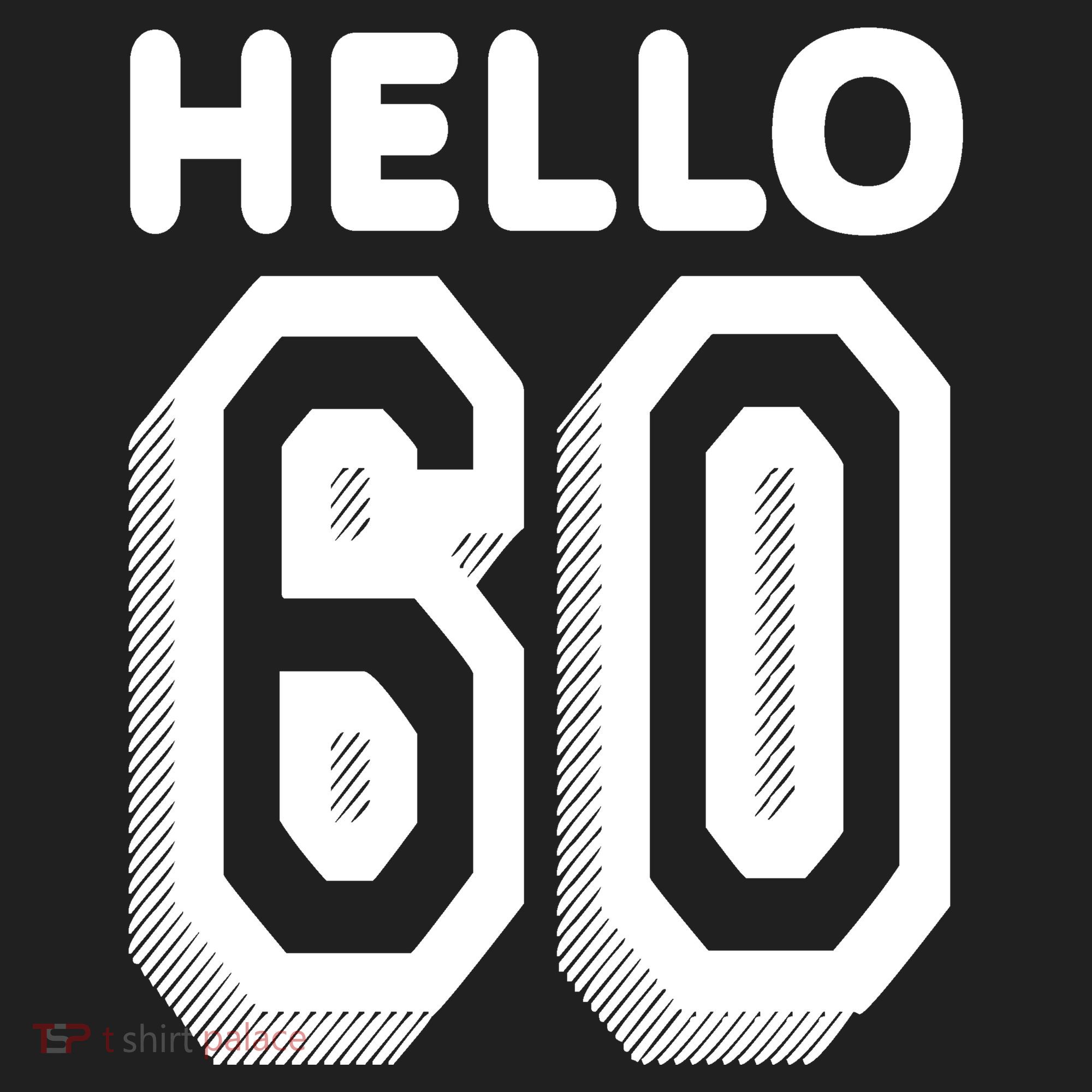 Hello 60 Funny 60th Birthday Golf Towel
