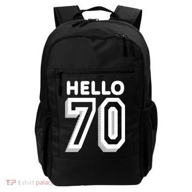 Hello 70 Funny 70th Birthday Backpack