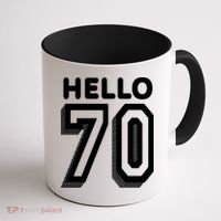 Hello 70 Funny 70th Birthday Coffee Mug thumb 1