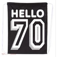 Hello 70 Funny 70th Birthday Drawstring Bag thumb 0