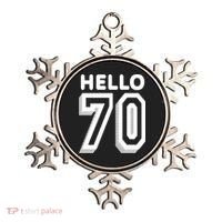 Hello 70 Funny 70th Birthday Ornament thumb 0