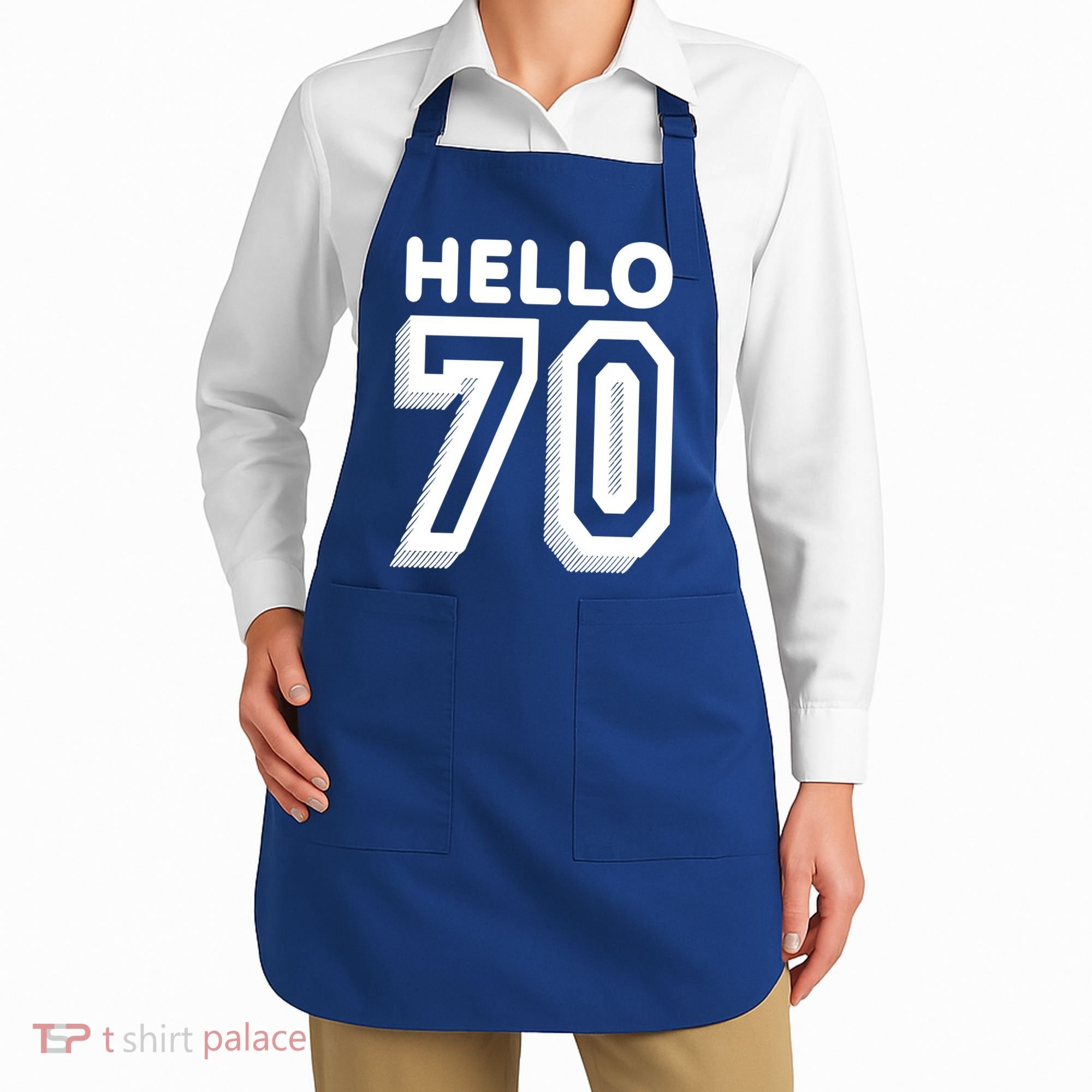 Hello 70 Funny 70th Birthday Apron