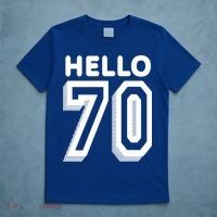 Hello 70 Funny 70th Birthday T-Shirt thumb 5