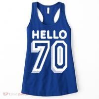 Hello 70 Funny 70th Birthday Women's Tank Top thumb 0