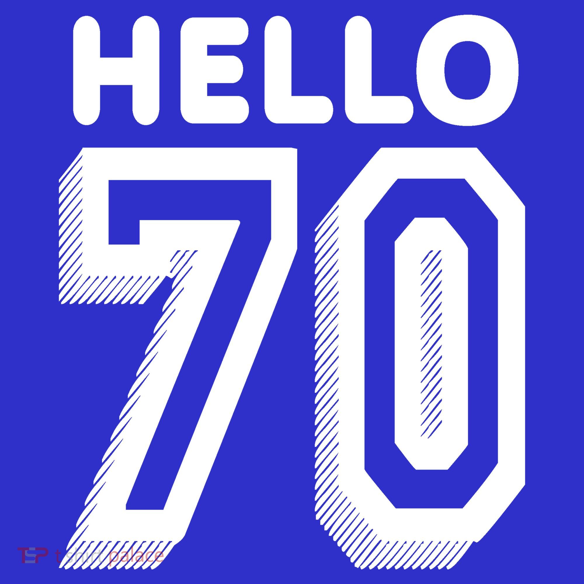 Hello 70 Funny 70th Birthday Tank Top