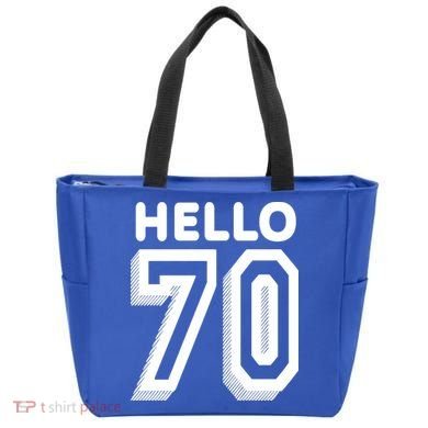 Hello 70 Funny 70th Birthday Tote Bag