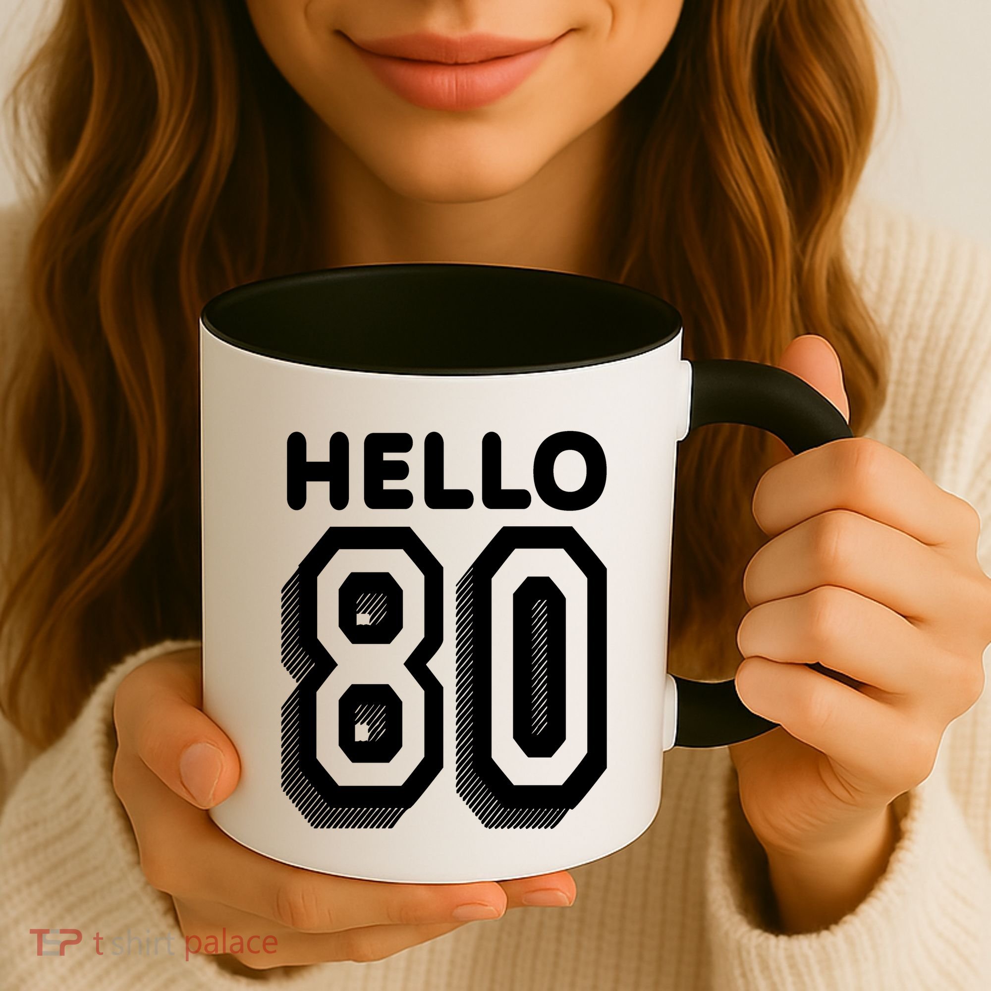 Hello 80 Funny 80th Birthday Coffee Mug
