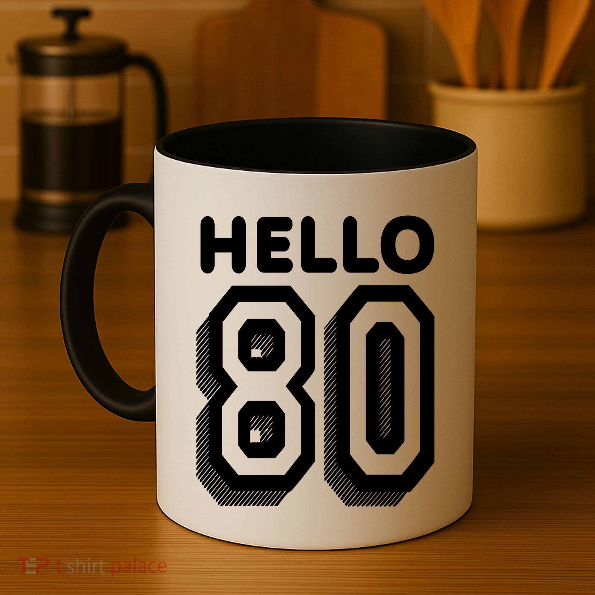 Hello 80 Funny 80th Birthday Coffee Mug