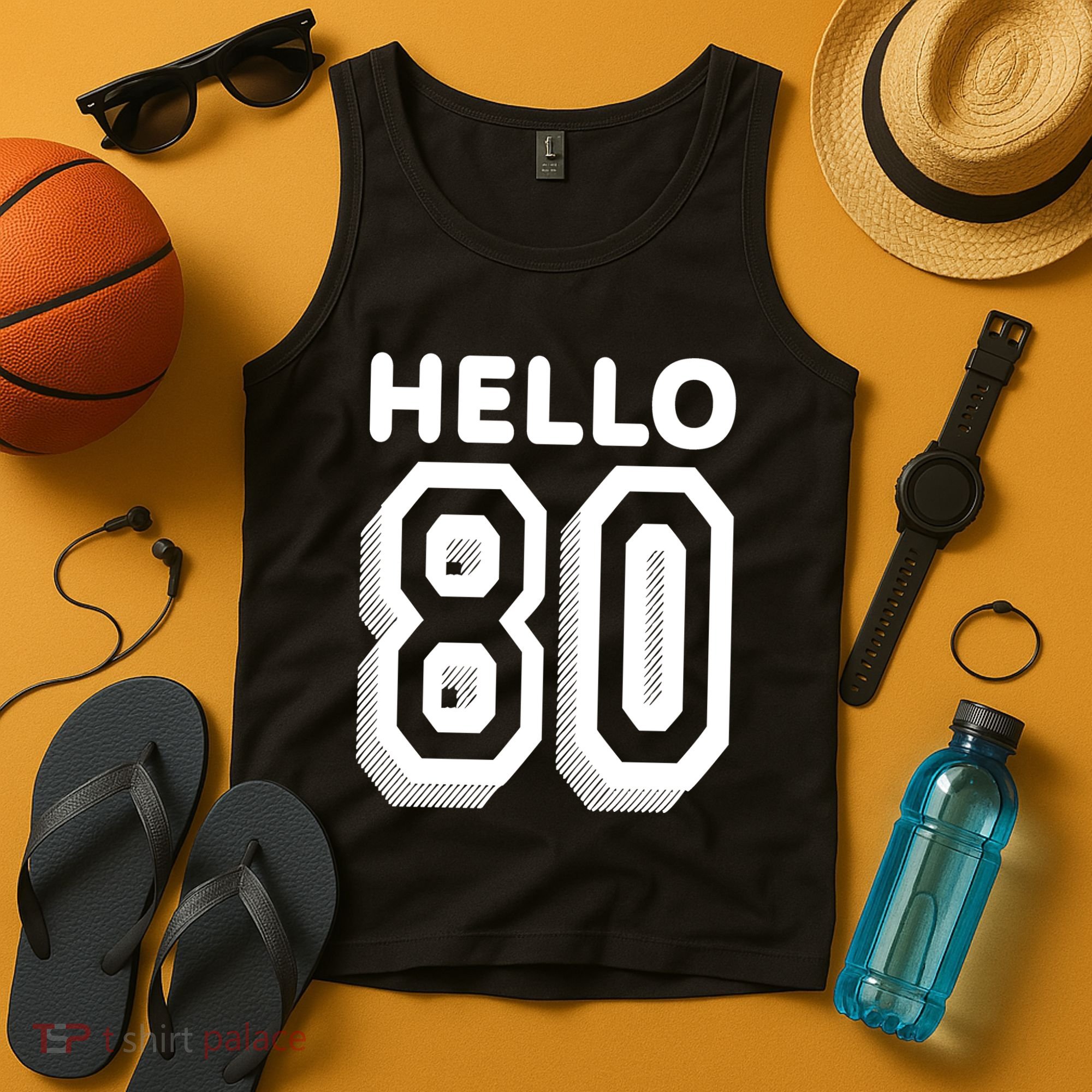Hello 80 Funny 80th Birthday Tank Top