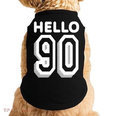 Hello 90 Funny 90th Birthday Doggie Tank