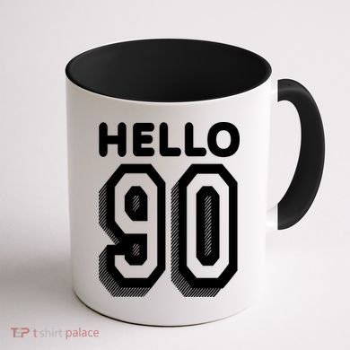 Hello 90 Funny 90th Birthday Coffee Mug back