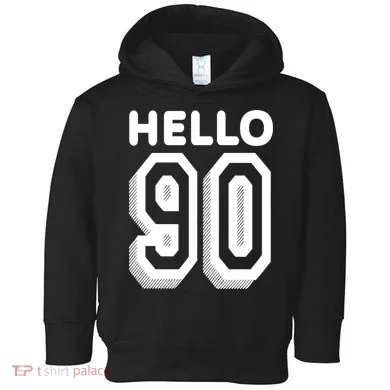 Hello 90 Funny 90th Birthday Toddler Hoodie