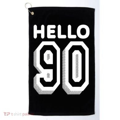 Hello 90 Funny 90th Birthday Golf Towel
