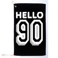 Hello 90 Funny 90th Birthday Golf Towel thumb 0