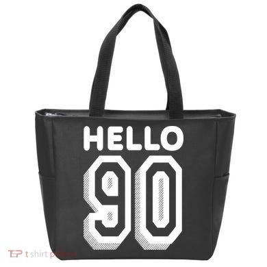 Hello 90 Funny 90th Birthday Tote Bag