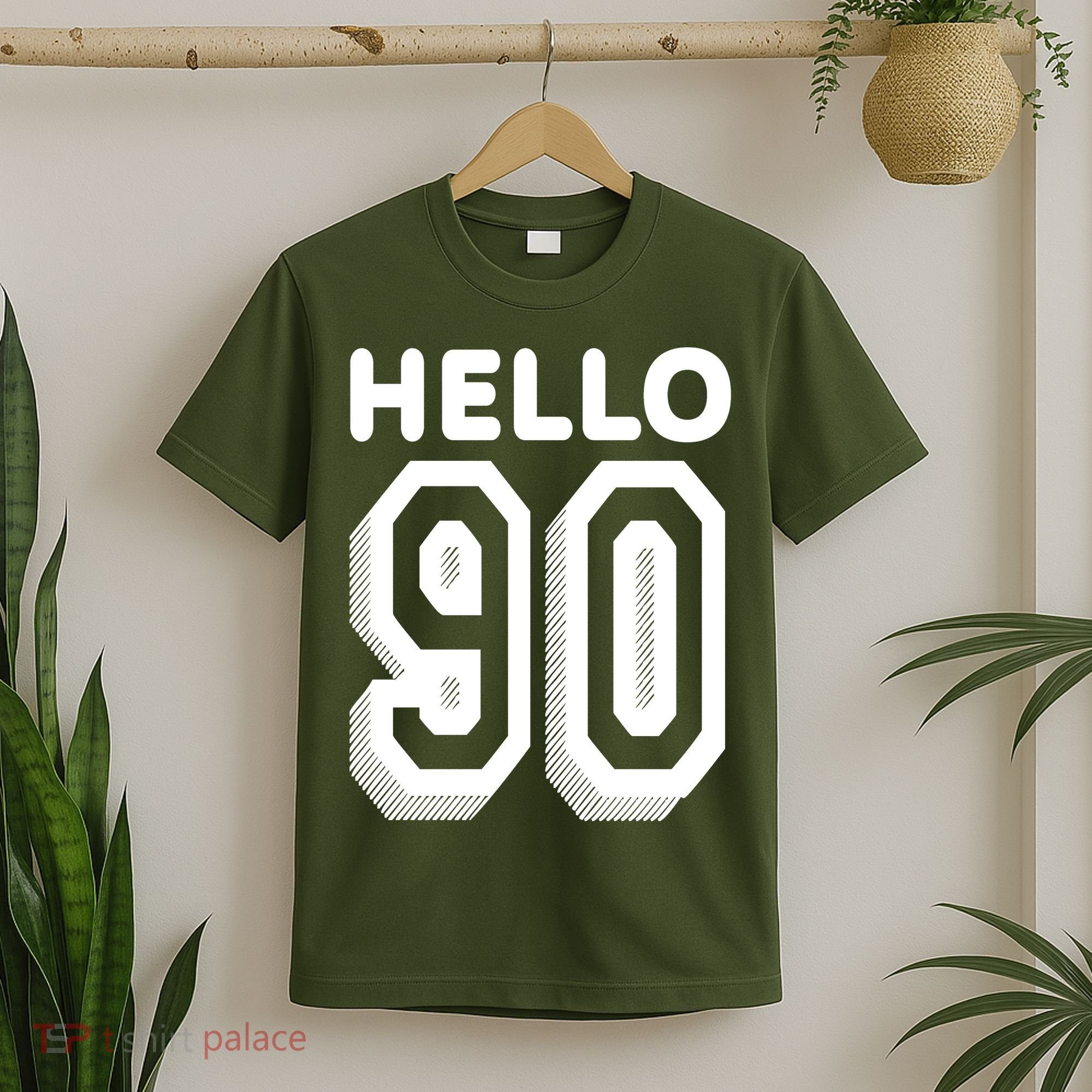 Hello 90 Funny 90th Birthday T-Shirt