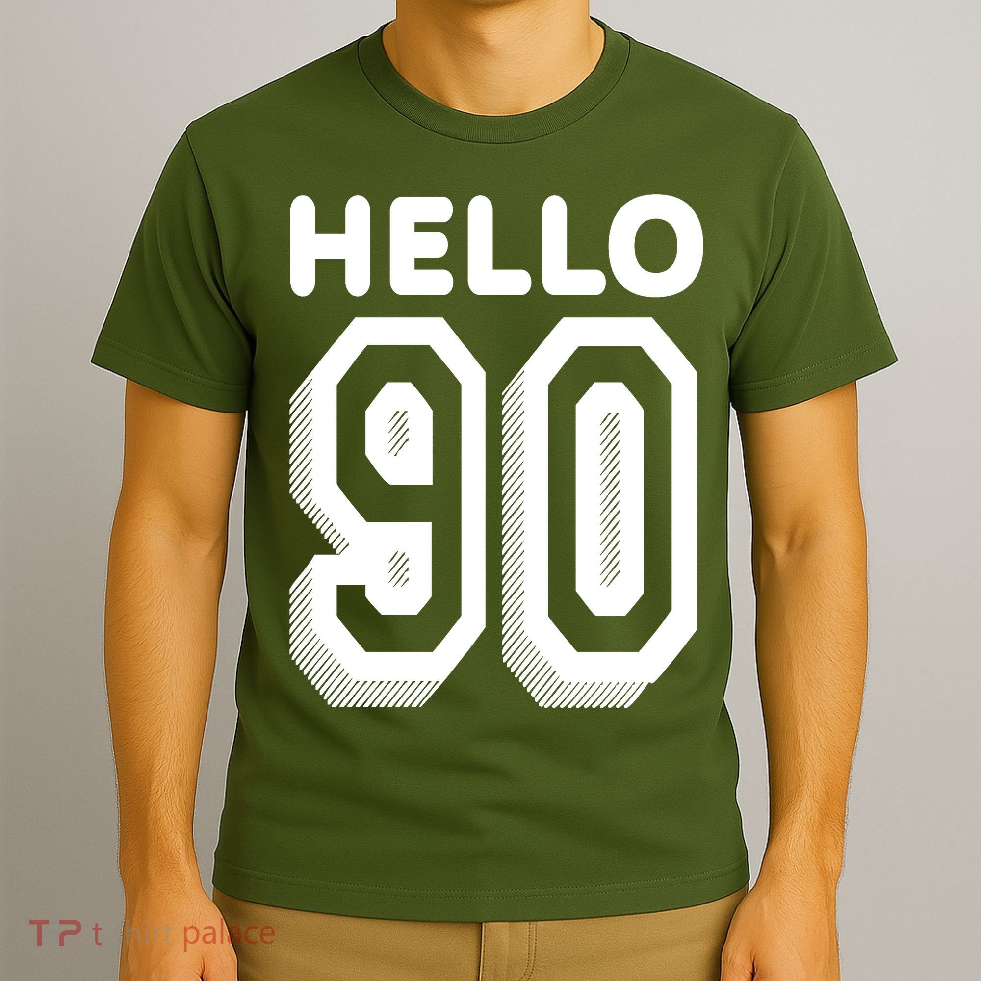Hello 90 Funny 90th Birthday T-Shirt