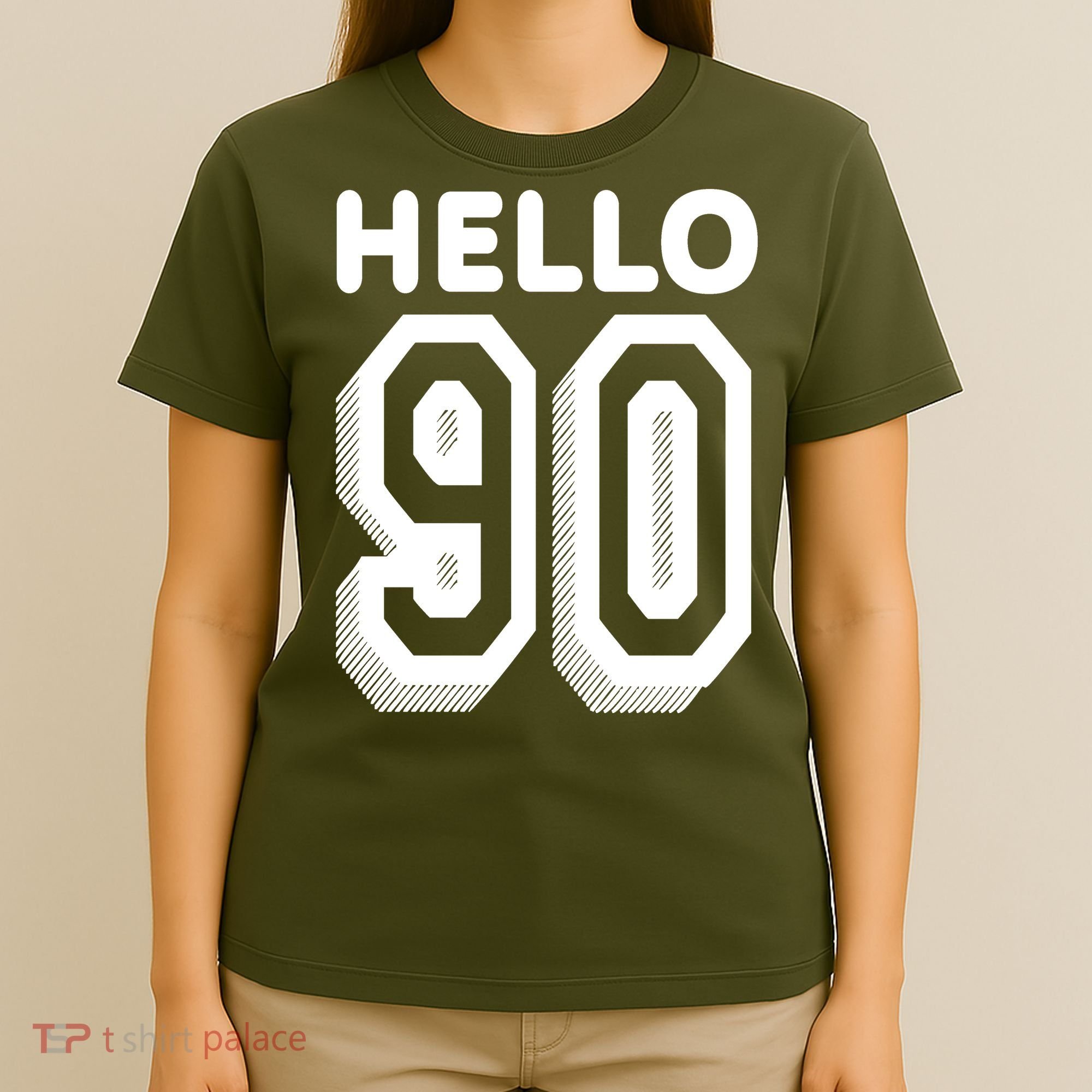 Hello 90 Funny 90th Birthday T-Shirt