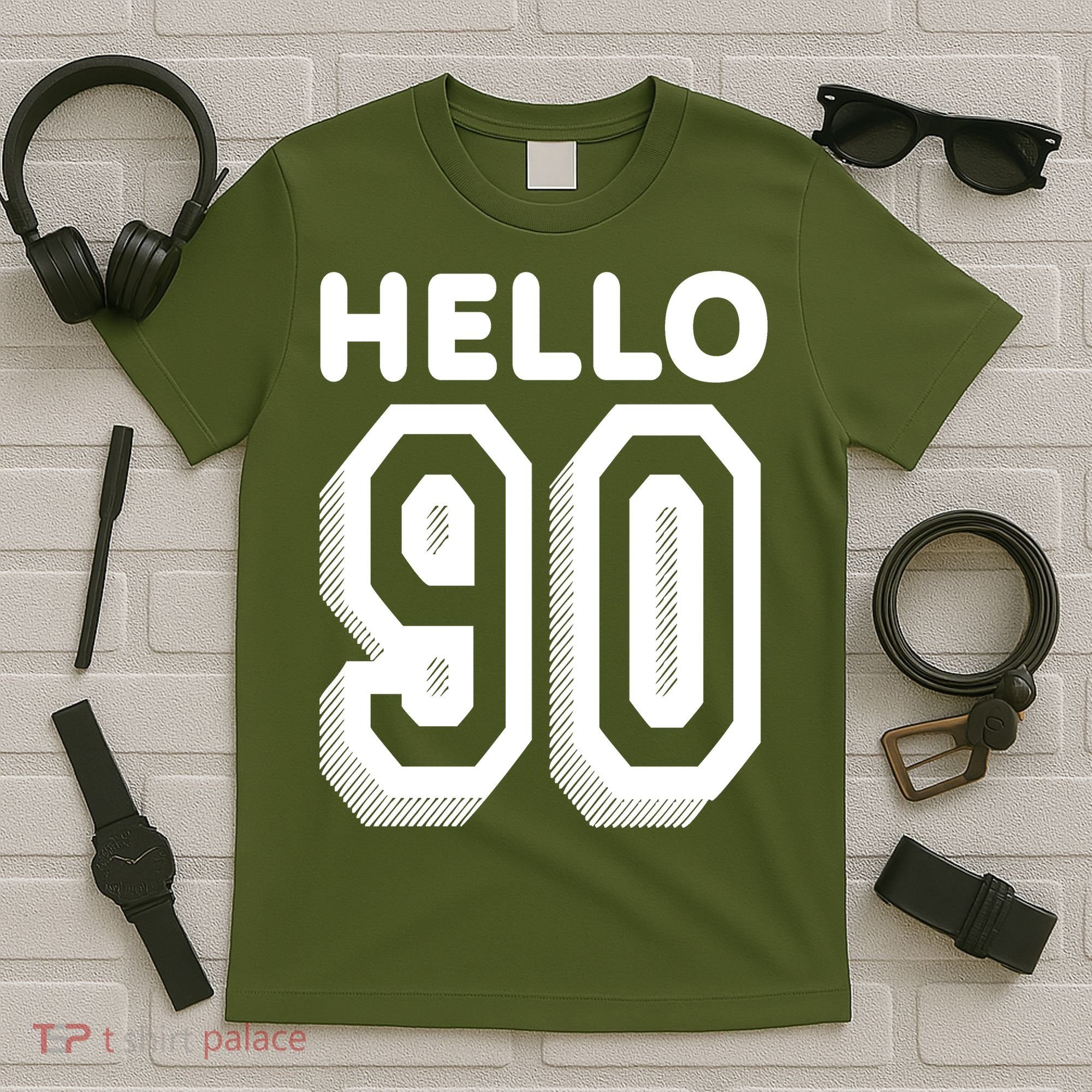 Hello 90 Funny 90th Birthday T-Shirt
